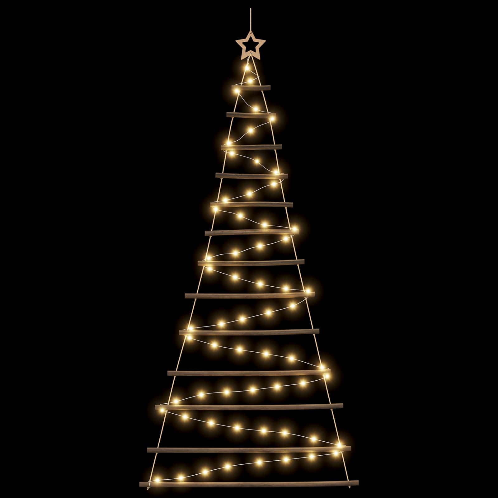 Albero di Natale appeso 180 cm 100 LED Bianco caldo