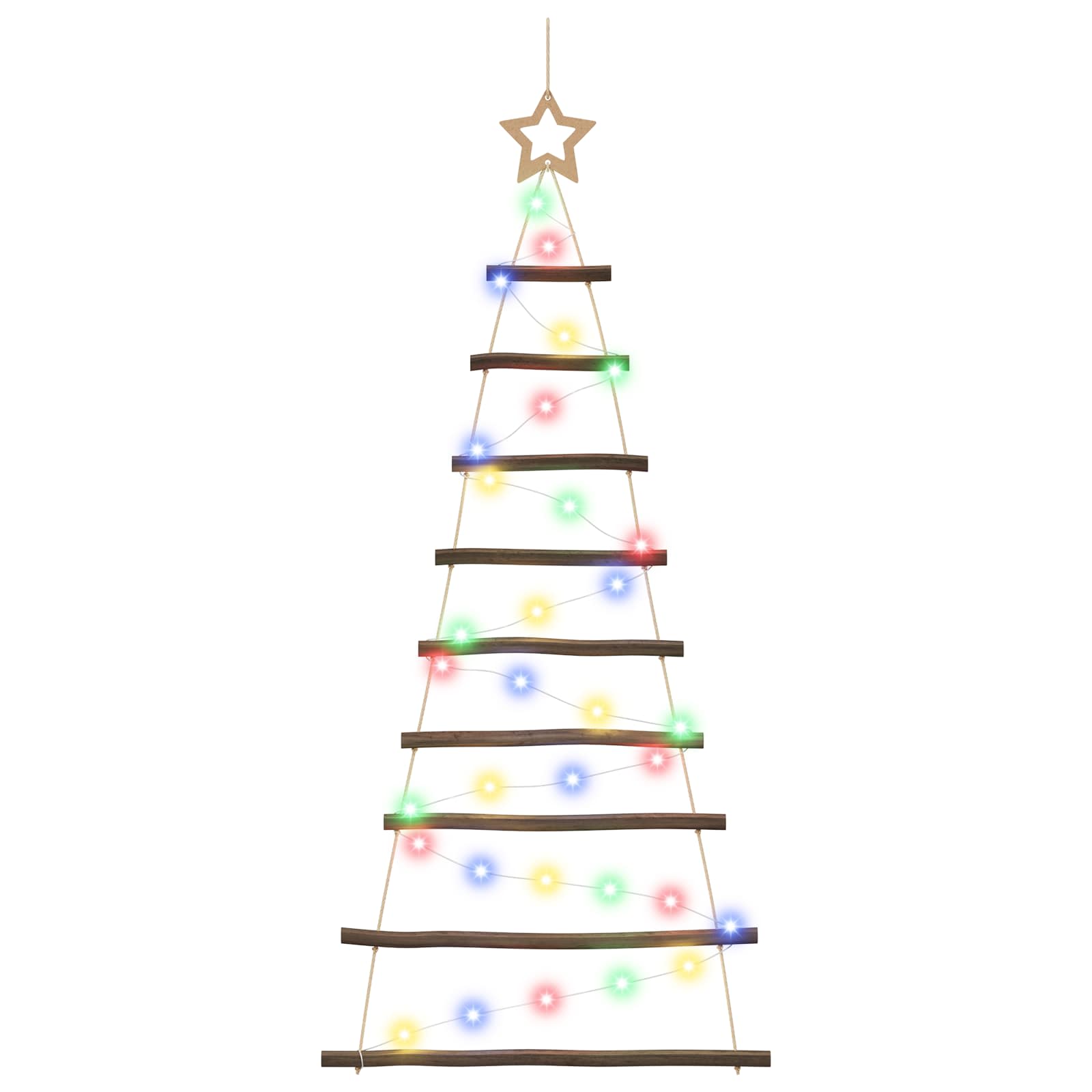 Albero di Natale appeso 120 cm 50 LED Multicolore