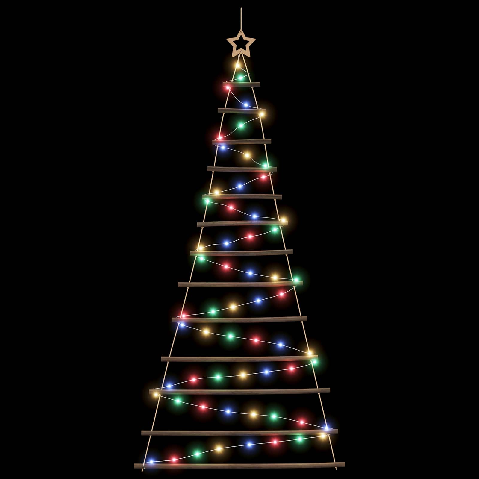 Albero di Natale appeso 180 cm 100 LED Multicolore