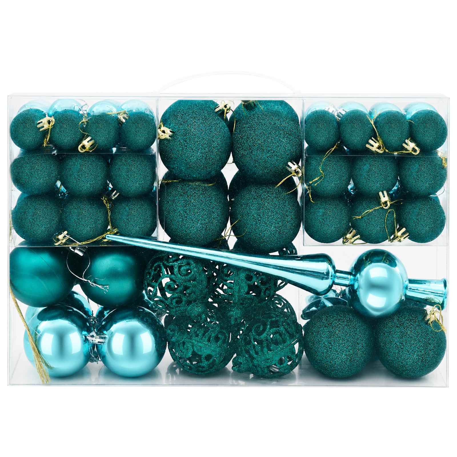 Set di Palline di Natale 111 pz Verde 6 cm Polistirolo