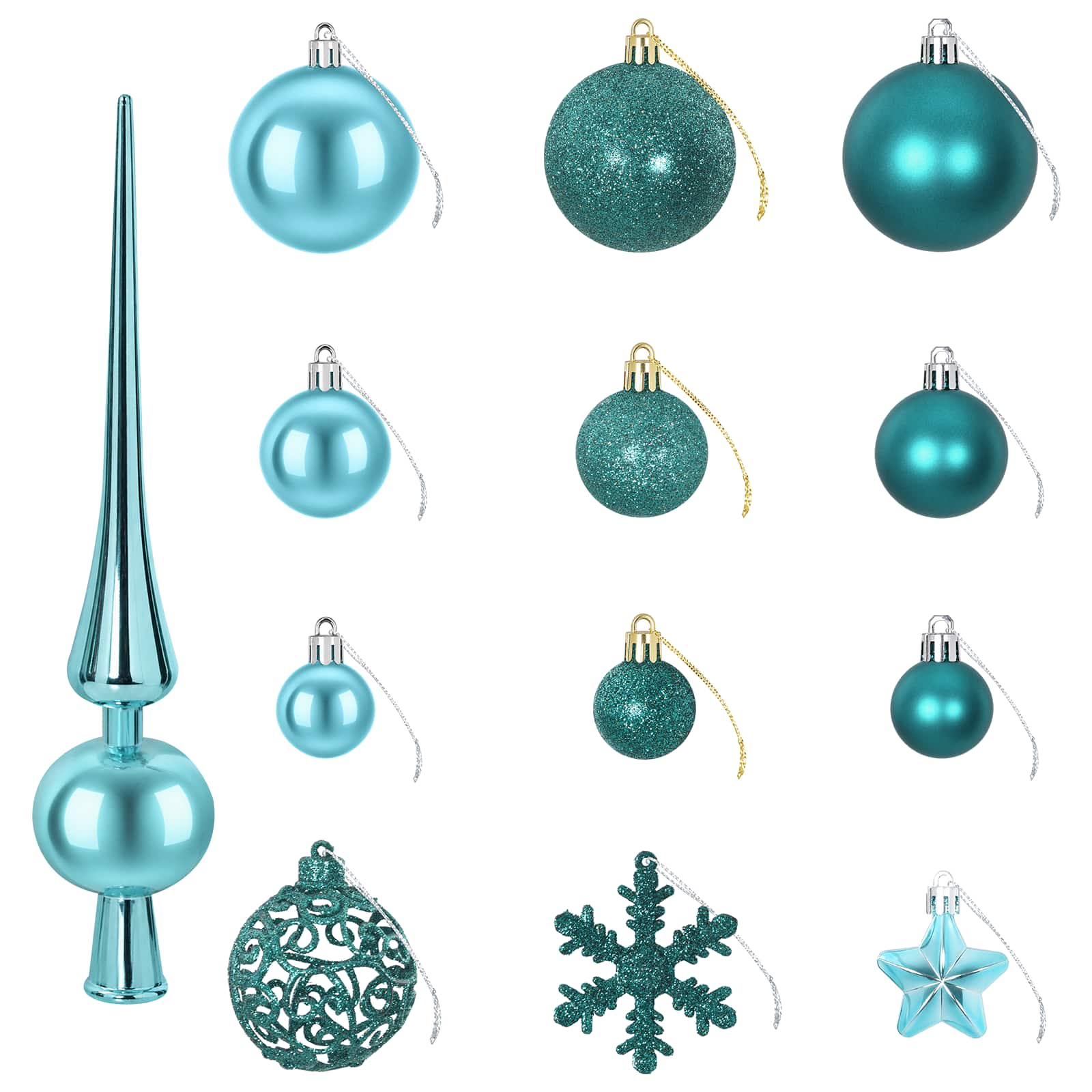 Set di Palline di Natale 111 pz Verde 6 cm Polistirolo