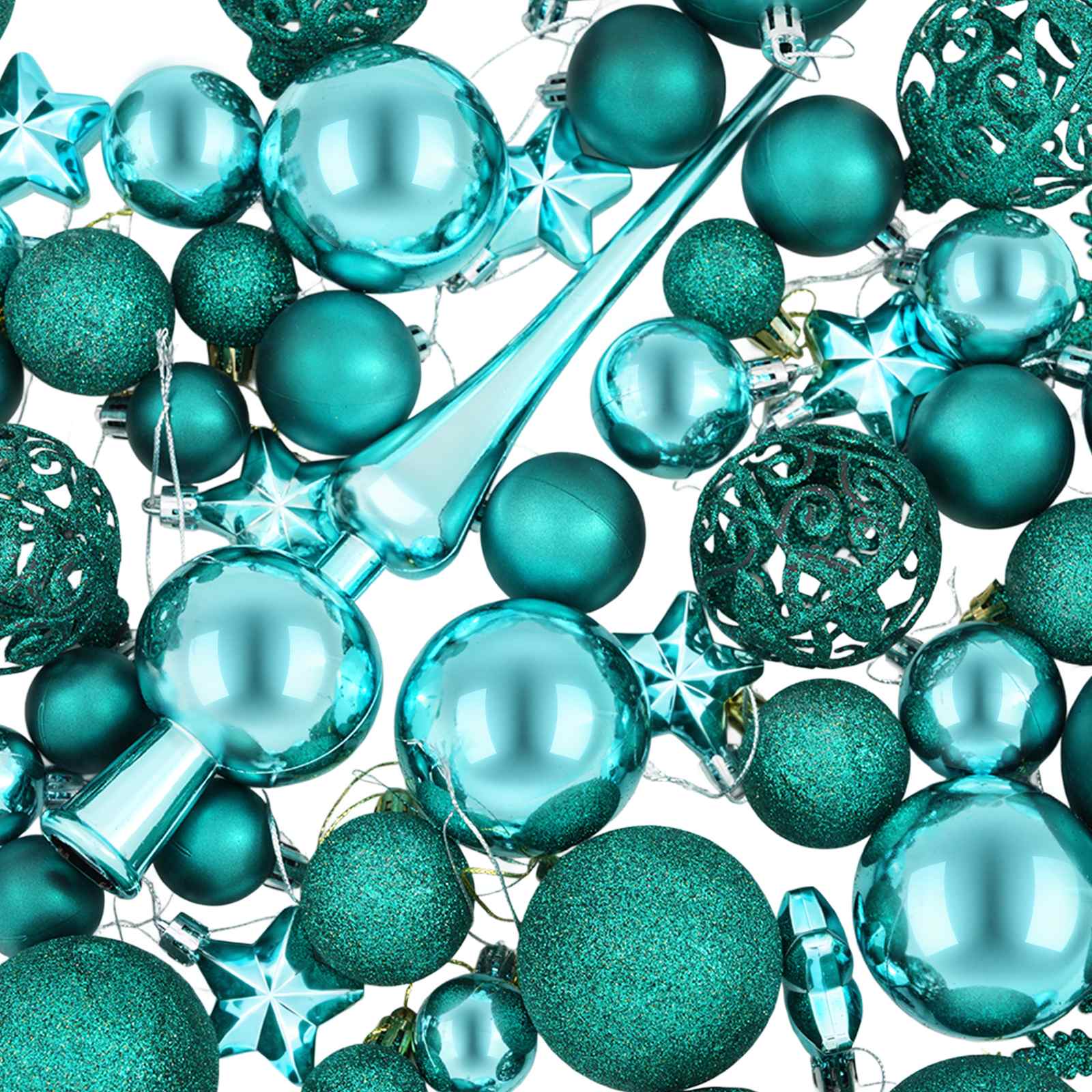 Set di Palline di Natale 111 pz Verde 6 cm Polistirolo
