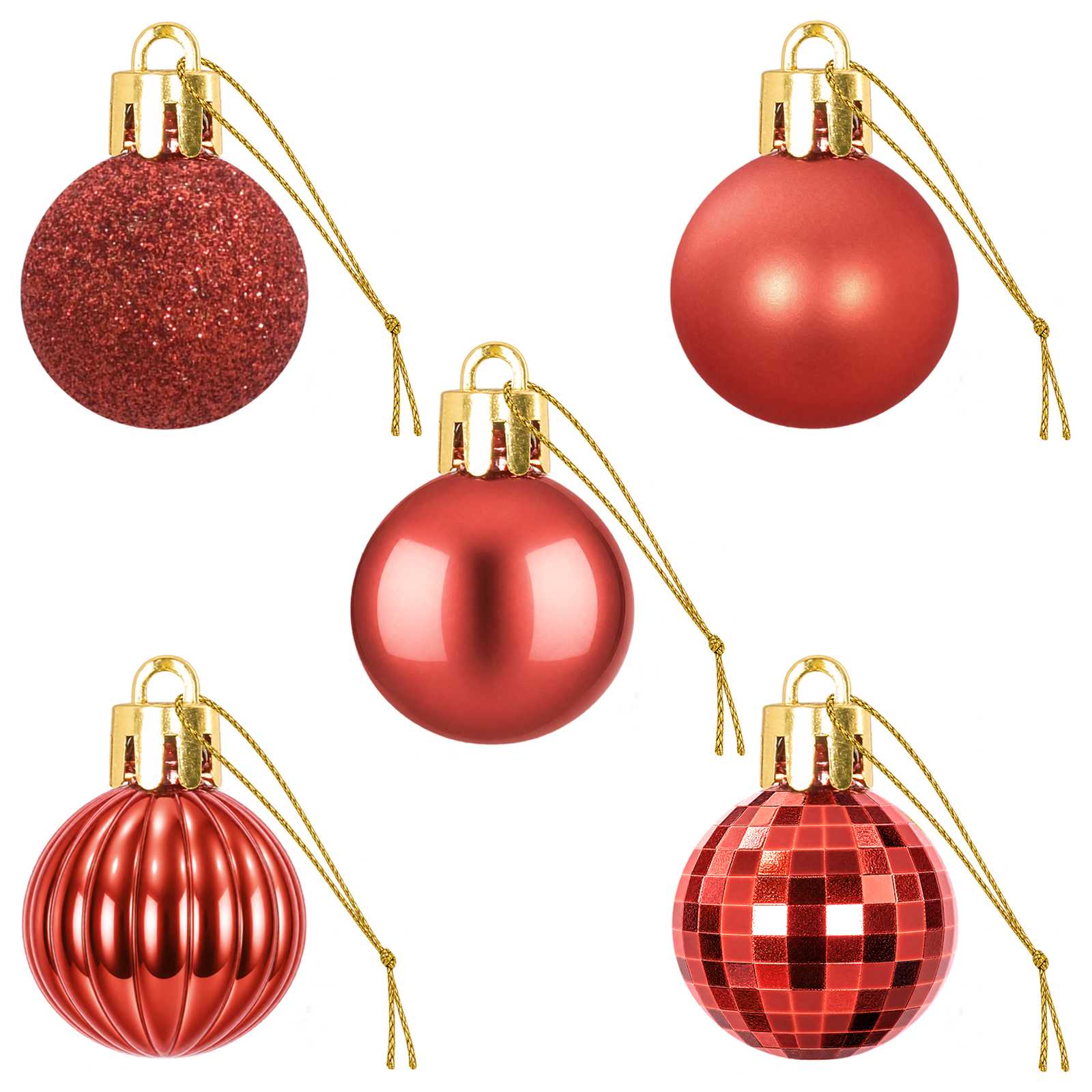 Set di Palline di Natale 150 pz Rosso 3 cm Polistirolo