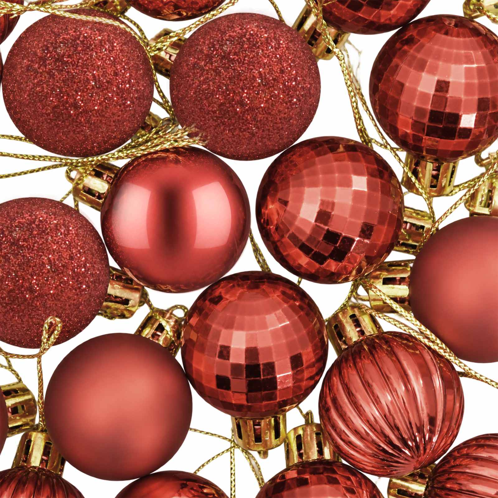 Set di Palline di Natale 150 pz Rosso 3 cm Polistirolo