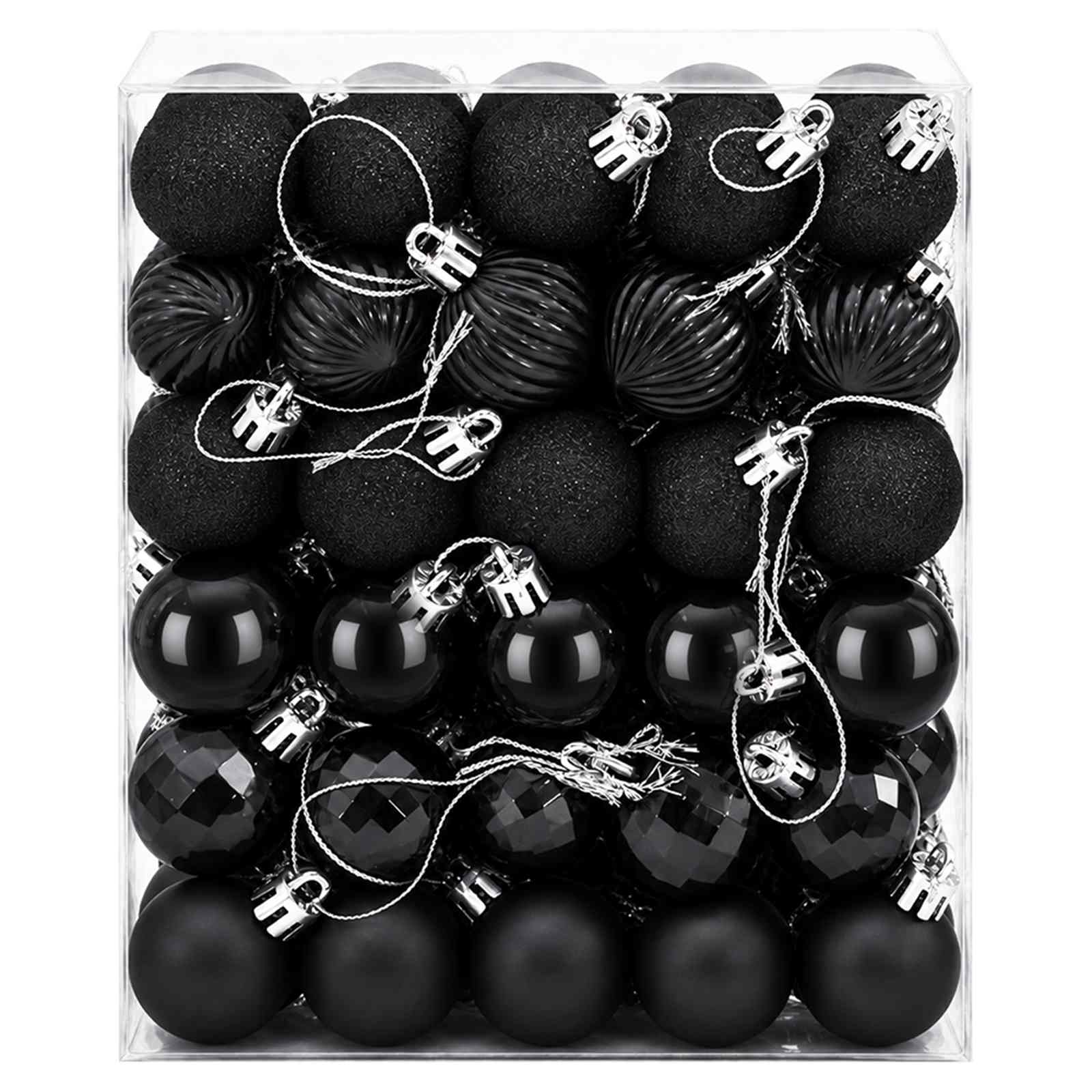 Set di Palline di Natale 150 pz Nero 3 cm Polistirolo