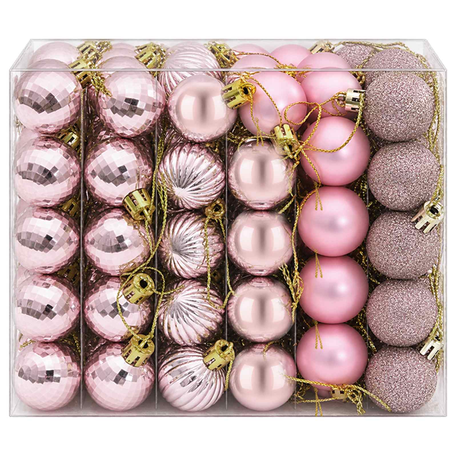 Set di Palline di Natale 150 pz Rosa 3 cm Polistirolo