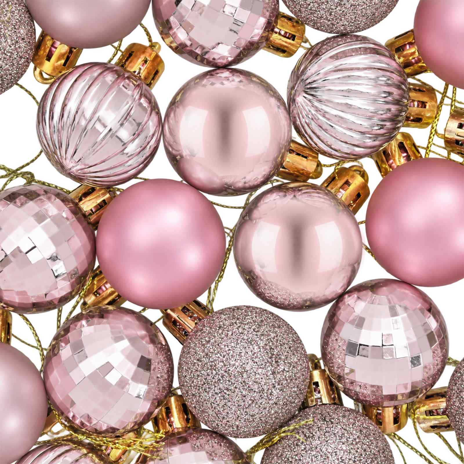 Set di Palline di Natale 150 pz Rosa 3 cm Polistirolo