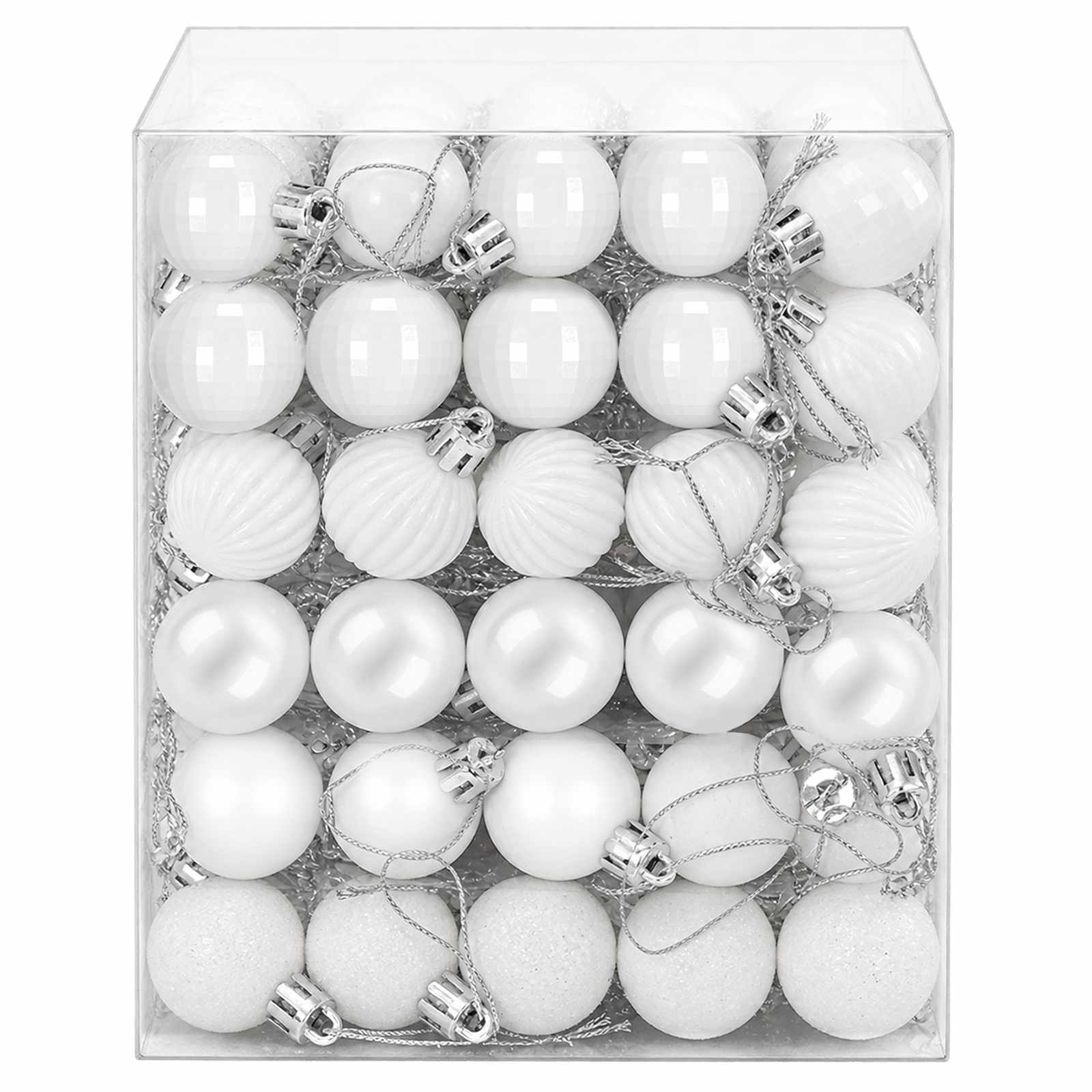 Set di Palline di Natale 150 pz Bianco 3 cm Polistirolo