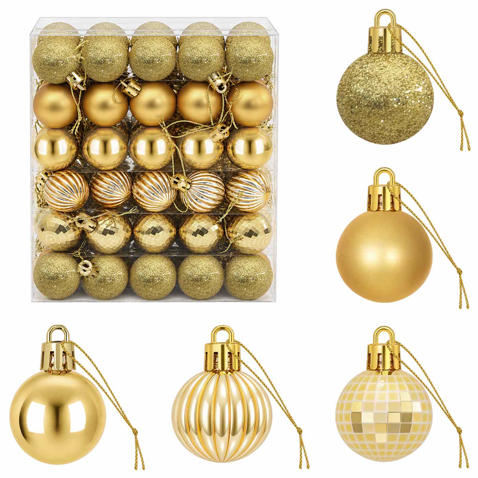 Set di Palline di Natale 150 pz Oro 3 cm Polistirolo