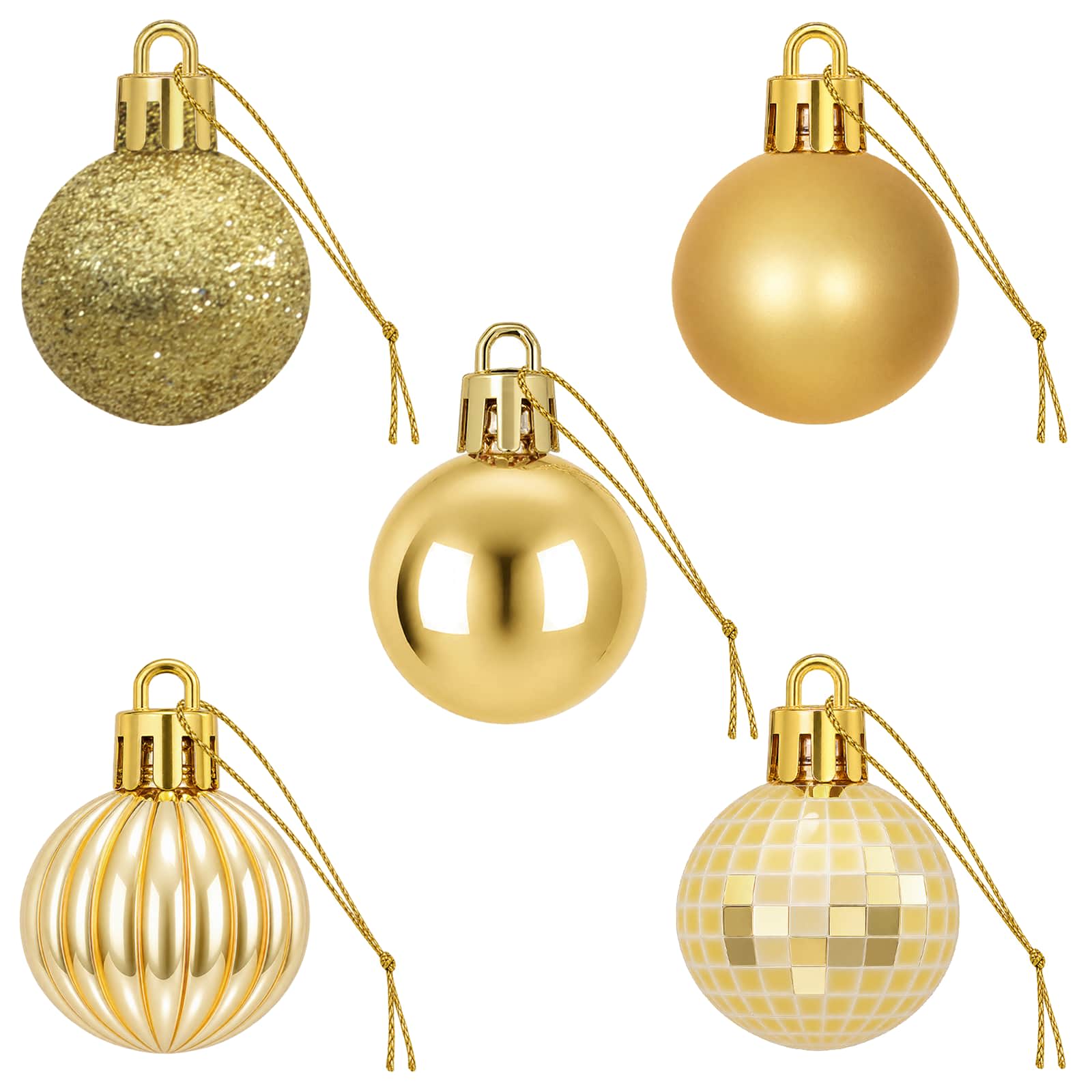Set di Palline di Natale 150 pz Oro 3 cm Polistirolo