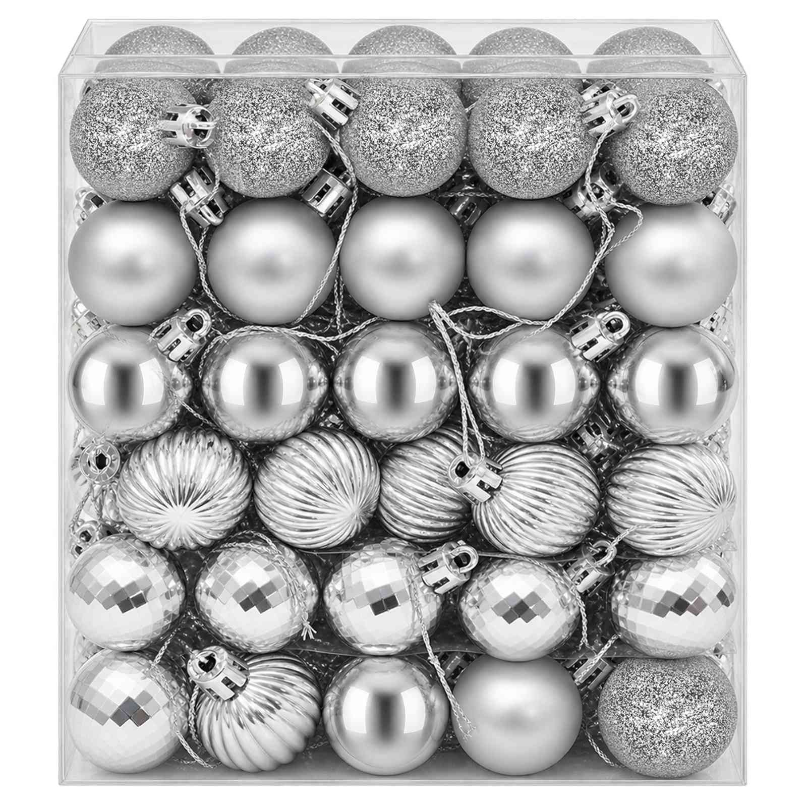 Set di Palline di Natale 150 pz Argento 3 cm Polistirolo