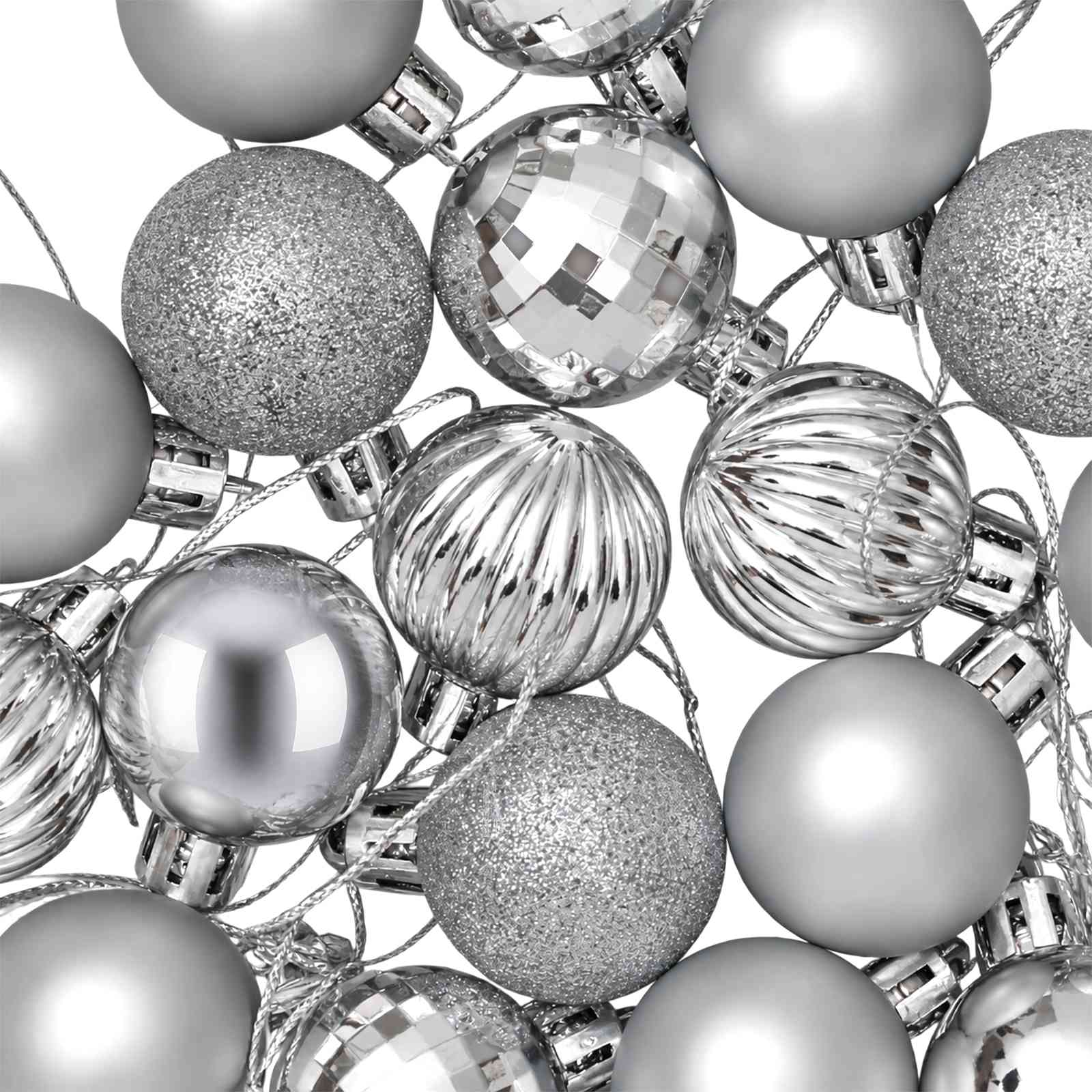Set di Palline di Natale 150 pz Argento 3 cm Polistirolo