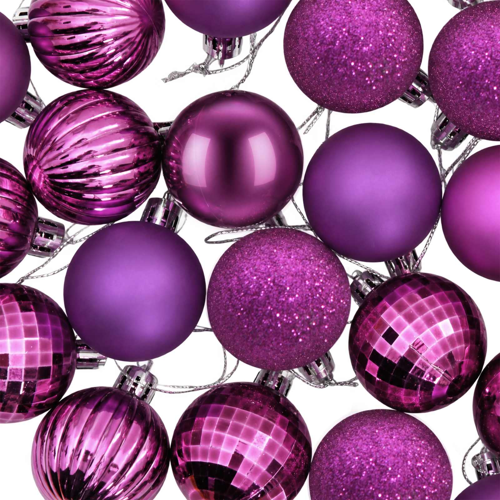 Set di Palline di Natale 150 pz Lillà 3 cm Polistirolo