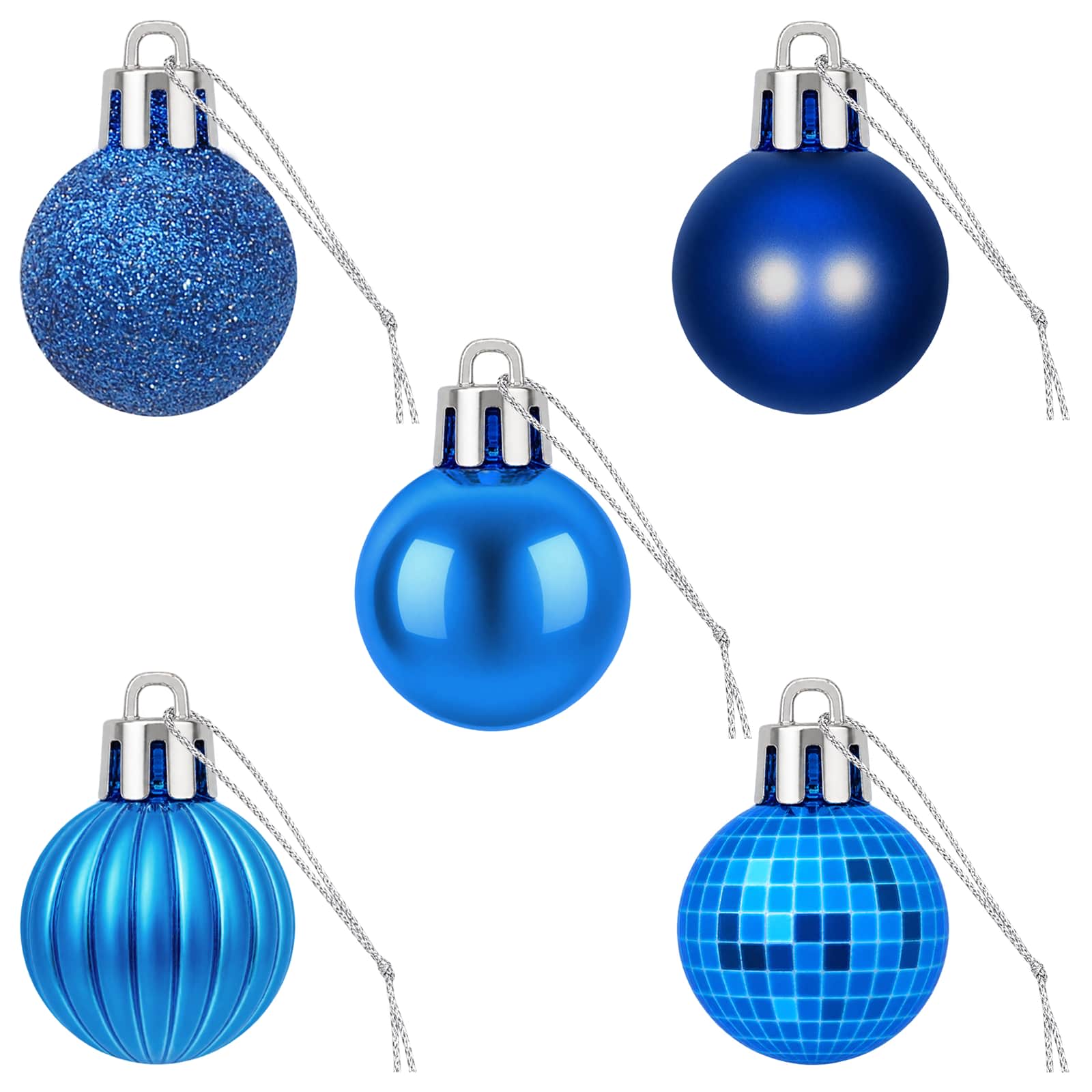 Set di Palline di Natale 150 pz Blu 3 cm Polistirolo