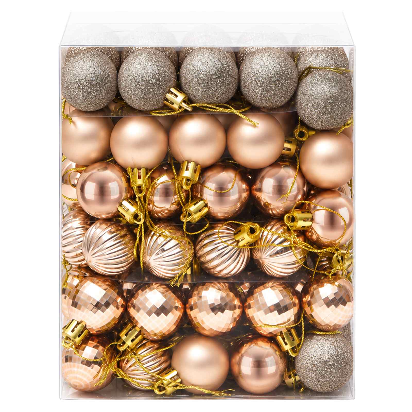Set di Palline di Natale 150 pz Oro rosa 3 cm Polistirolo