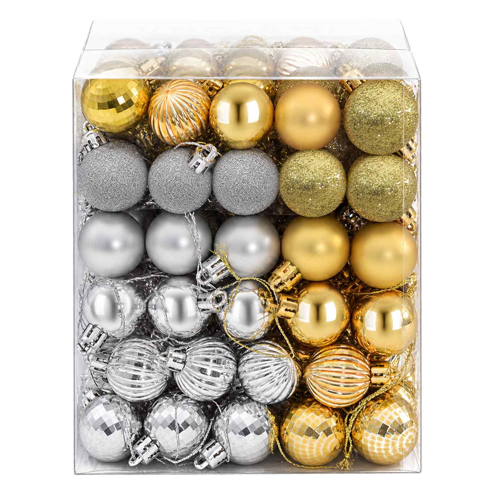 Set di Palline di Natale 150 pz Argento e oro 3 cm Polistirolo