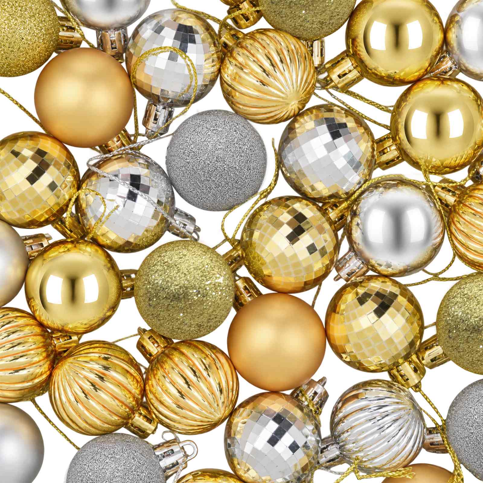 Set di Palline di Natale 150 pz Argento e oro 3 cm Polistirolo