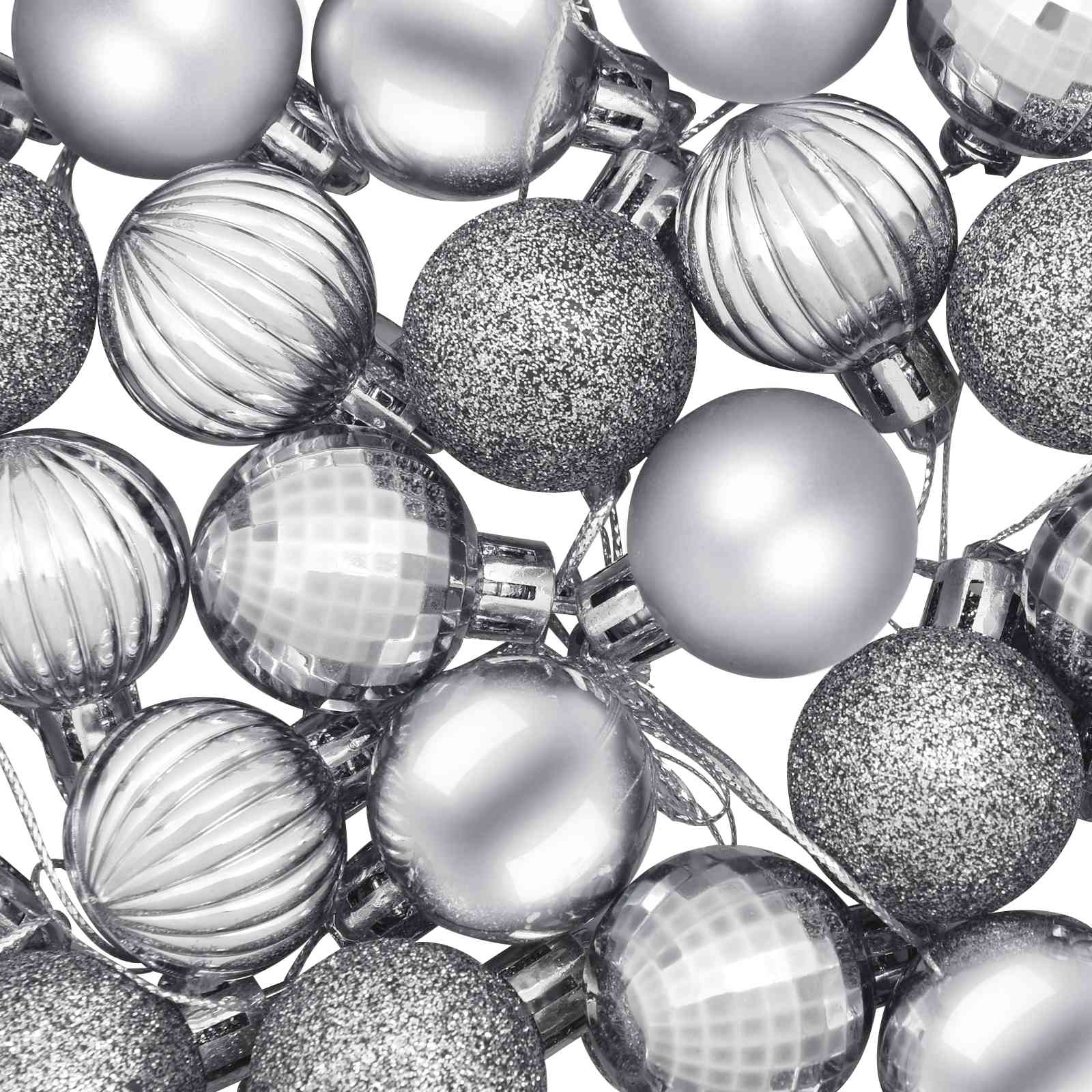 Set di Palline di Natale 150 pz Grigio 3 cm Polistirolo