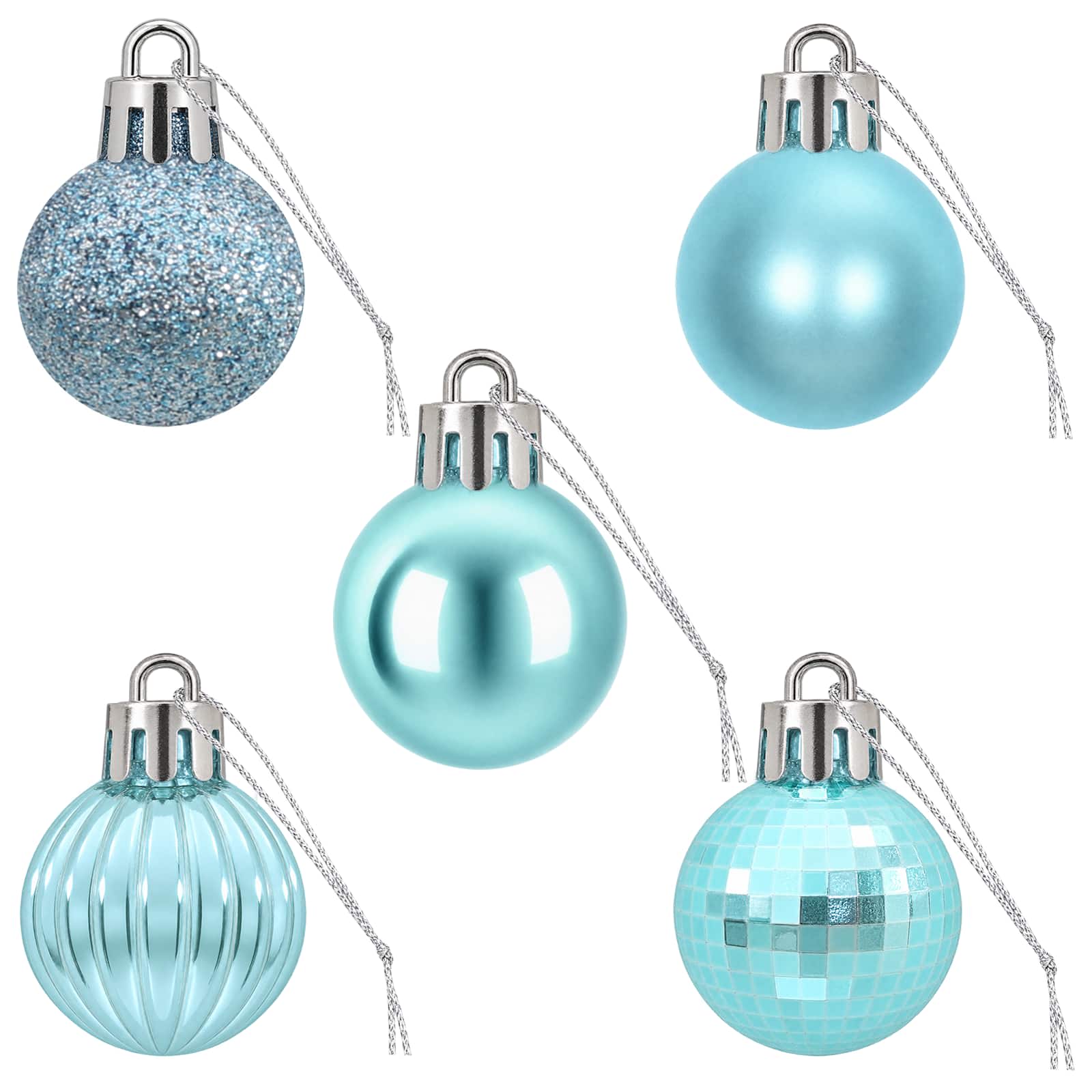 Set di Palline di Natale 150 pz Turchese 3 cm Polistirolo