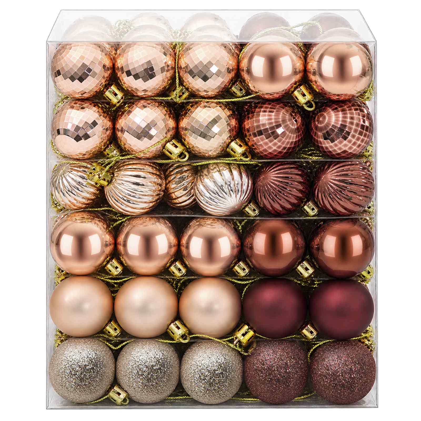 Set di Palline di Natale 150 pz Champagne e marrone 3 cm