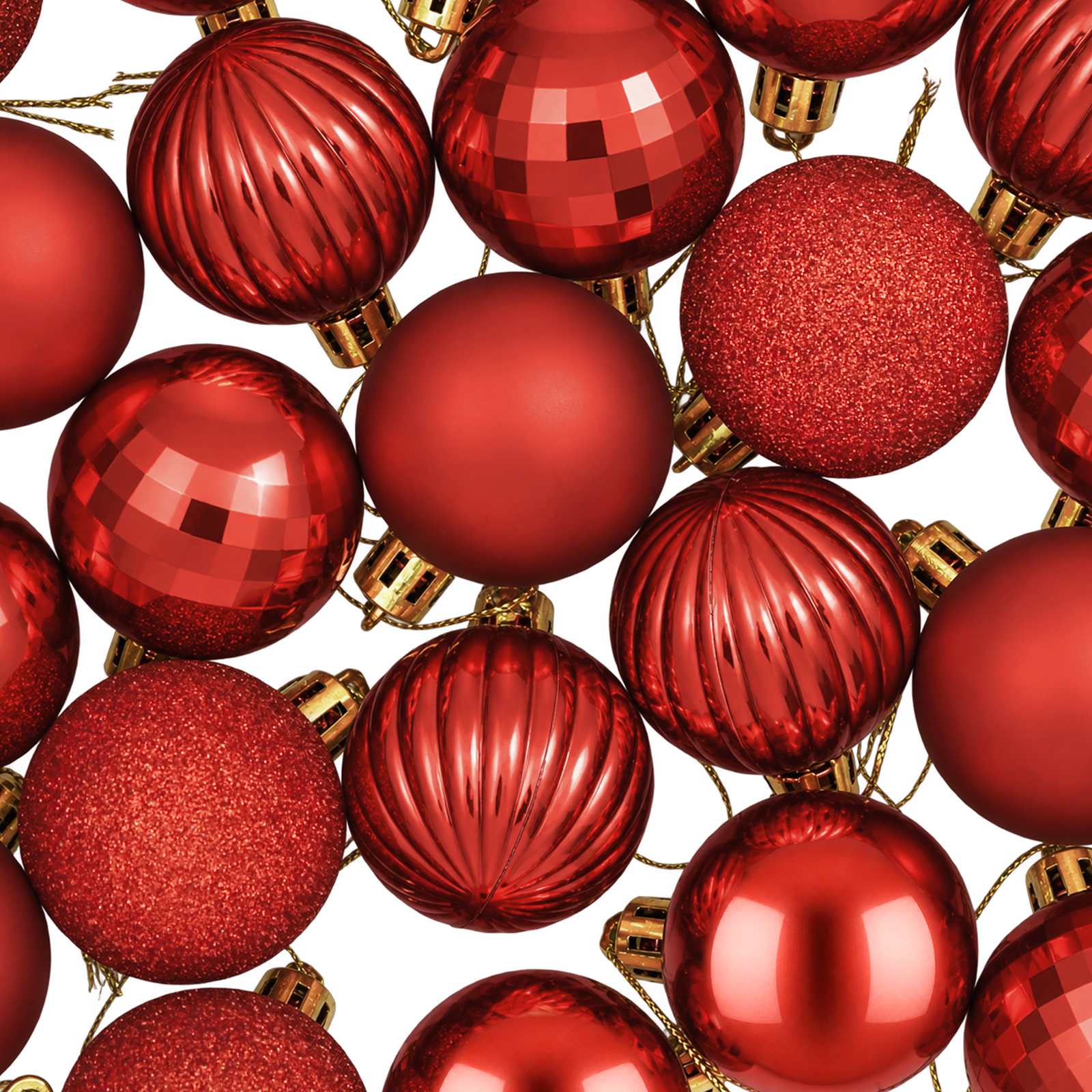 Set di Palline di Natale 100 pz Rosso 4 cm Polistirolo