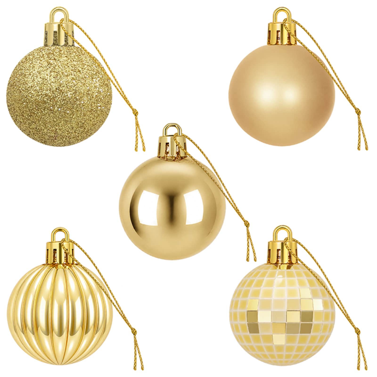 Set di Palline di Natale 100 pz Oro 4 cm Polistirolo