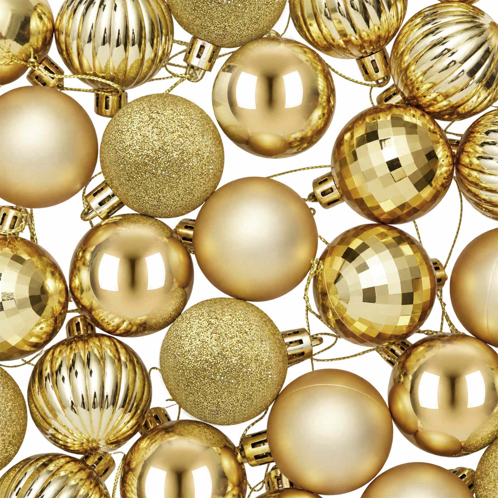 Set di Palline di Natale 100 pz Oro 4 cm Polistirolo