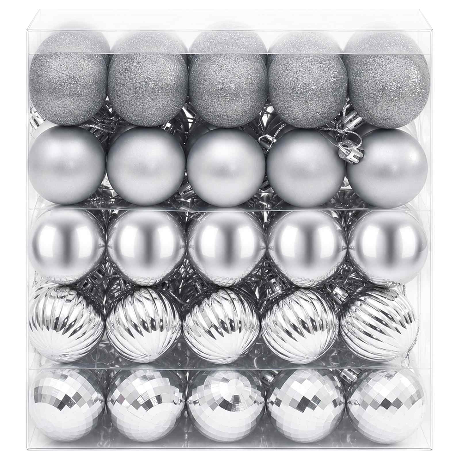 Set di Palline di Natale 100 pz Argento 4 cm Polistirolo