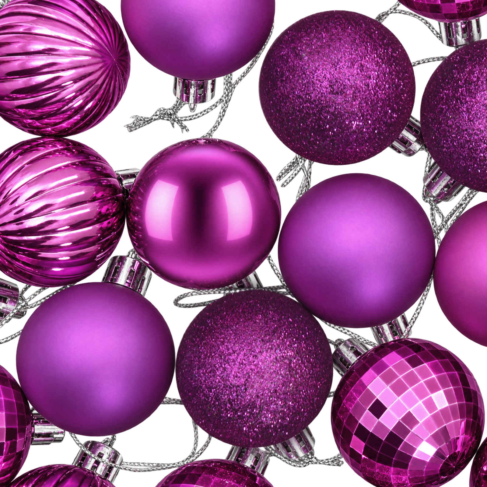 Set di Palline di Natale 100 pz Lillà 4 cm Polistirolo