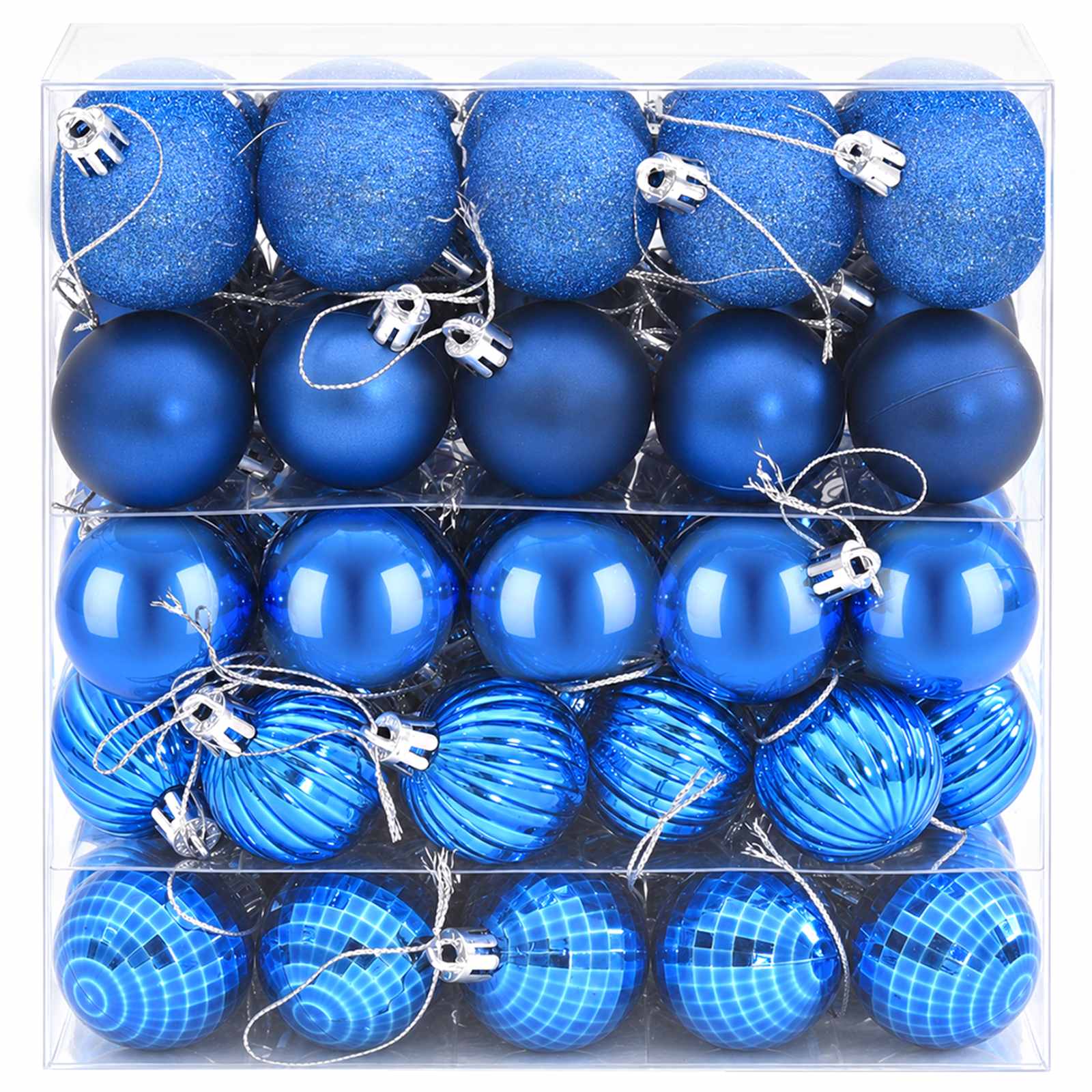 Set di Palline di Natale 100 pz Blu 4 cm Polistirolo