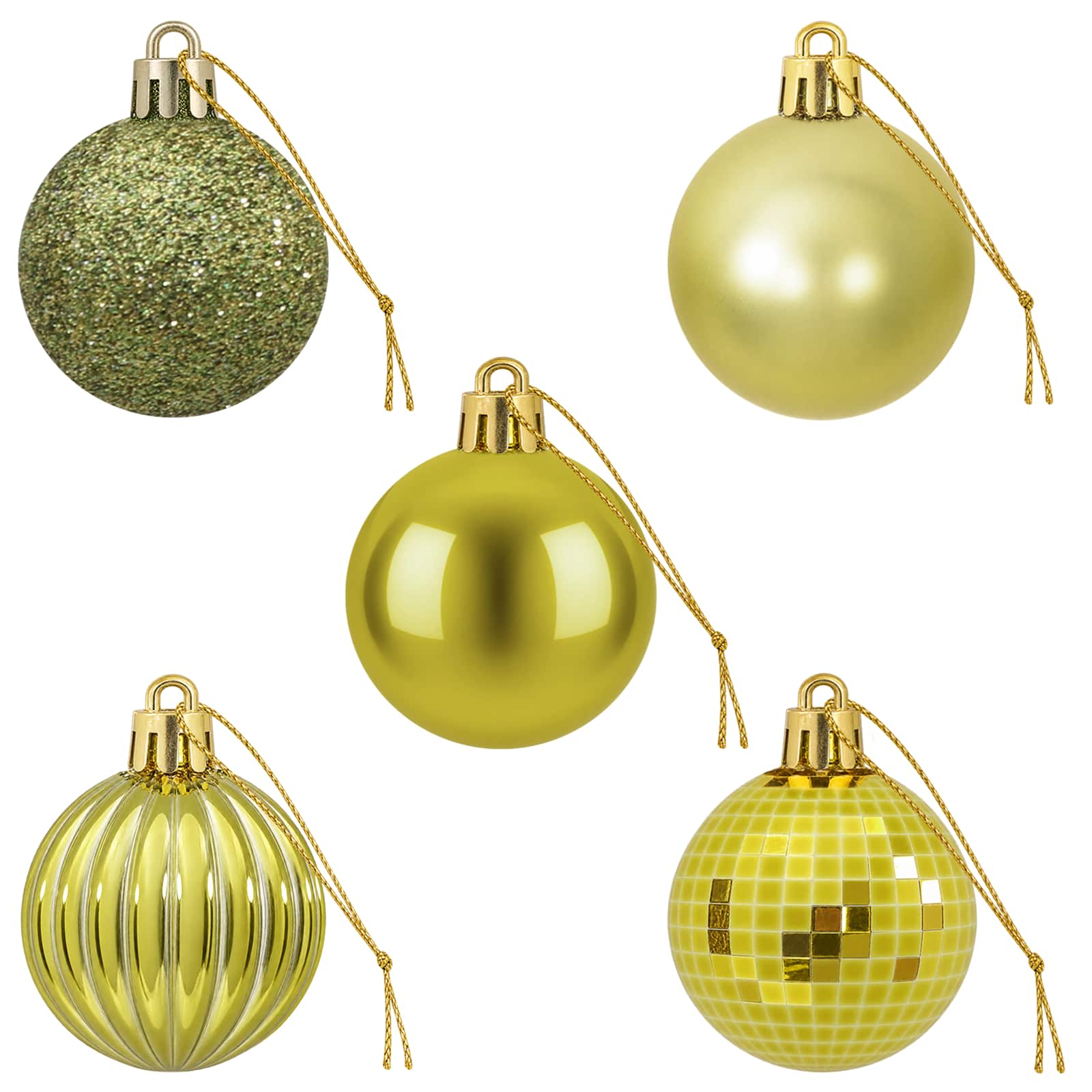 Set di Palline di Natale 100 pz Verde chiaro 4 cm Polistirolo
