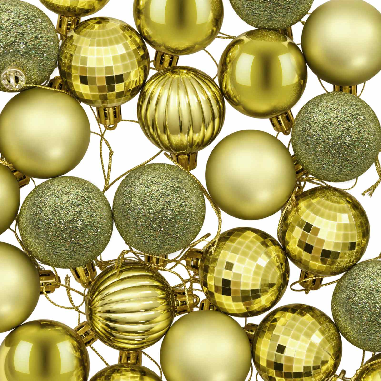 Set di Palline di Natale 100 pz Verde chiaro 4 cm Polistirolo