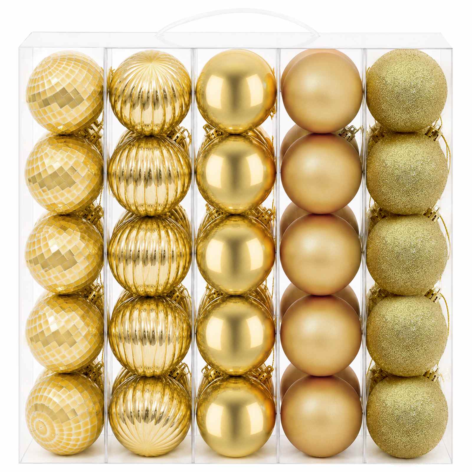 Set di Palline di Natale 75 pz Oro 6 cm Polistirolo