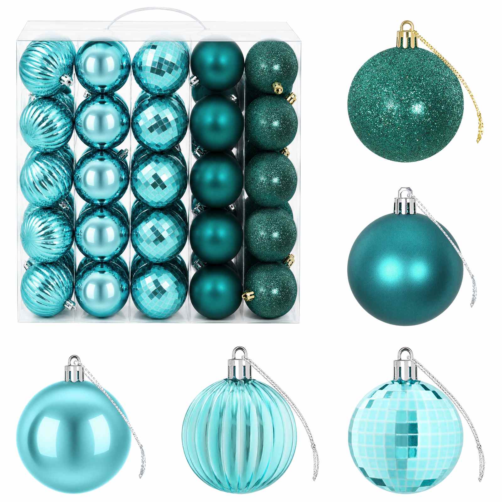 Set di Palline di Natale 75 pz Verde 6 cm Polistirolo