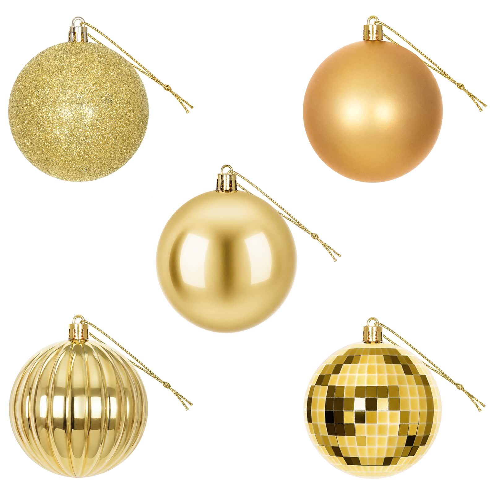 Set di Palline di Natale 50 pz Oro 8 cm Polistirolo