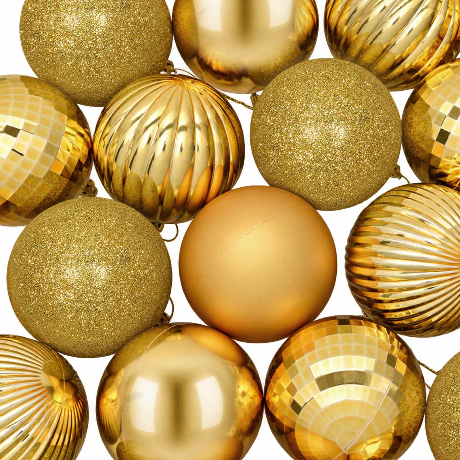 Set di Palline di Natale 50 pz Oro 8 cm Polistirolo