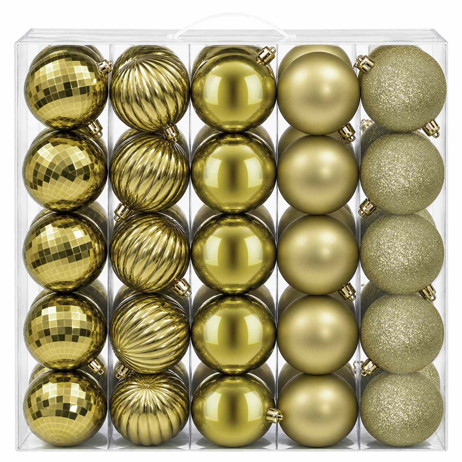 Set di Palline di Natale 50 pz Verde chiaro 8 cm Polistirolo