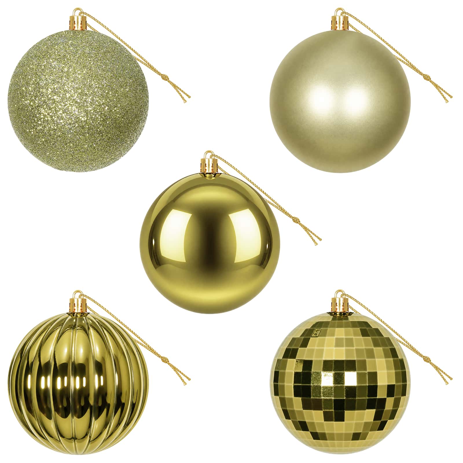Set di Palline di Natale 50 pz Verde chiaro 8 cm Polistirolo
