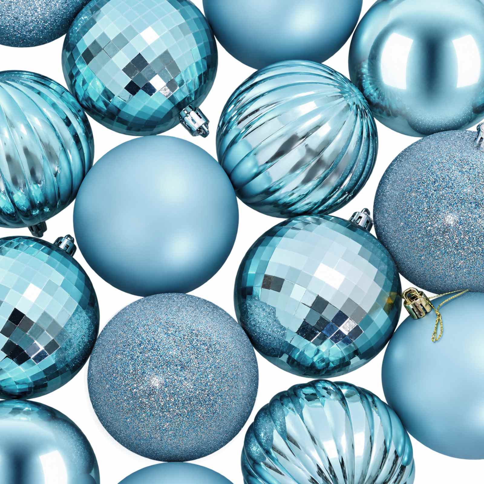 Set di Palline di Natale 50 pz Turchese 8 cm Polistirolo