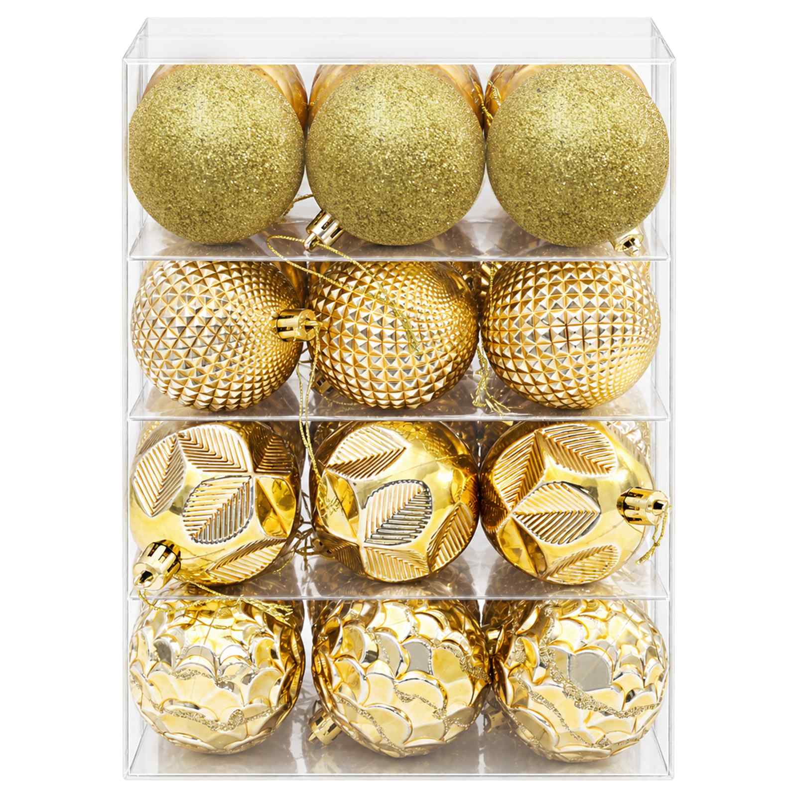 Set di Palline di Natale 36 pz Oro 6 cm Polistirolo