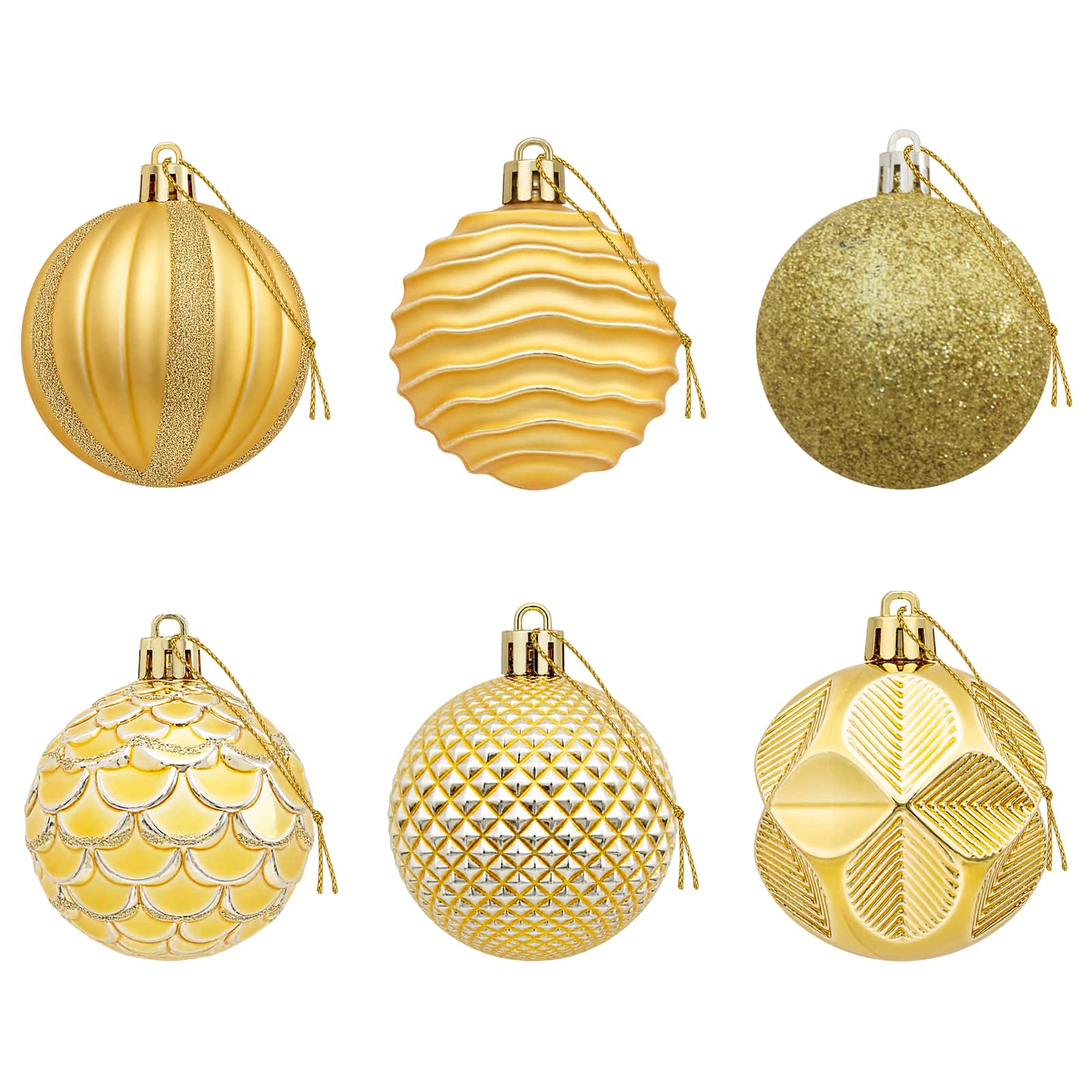 Set di Palline di Natale 36 pz Oro 6 cm Polistirolo