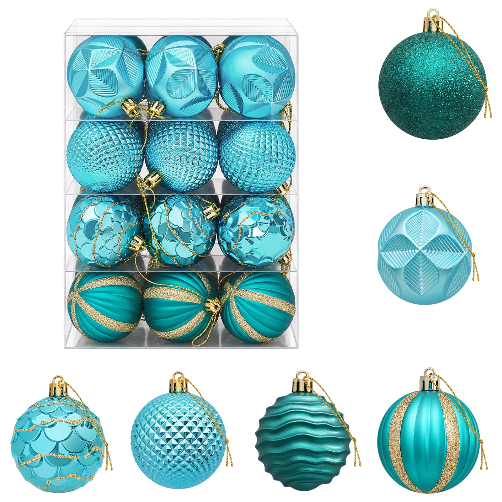 Set di Palline di Natale 36 pz Verde 6 cm Polistirolo