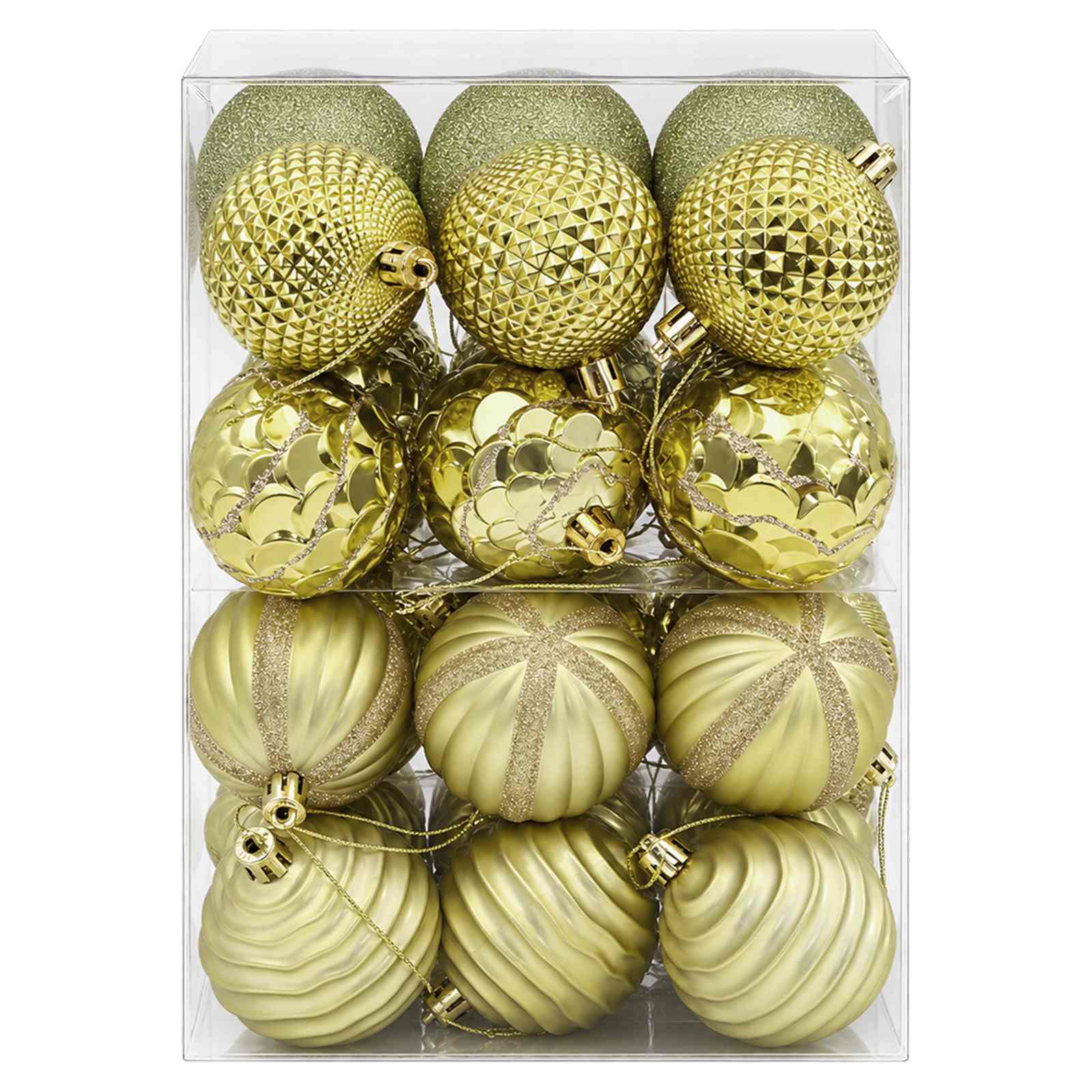 Set di Palline di Natale 36 pz Verde chiaro 6 cm Polistirolo