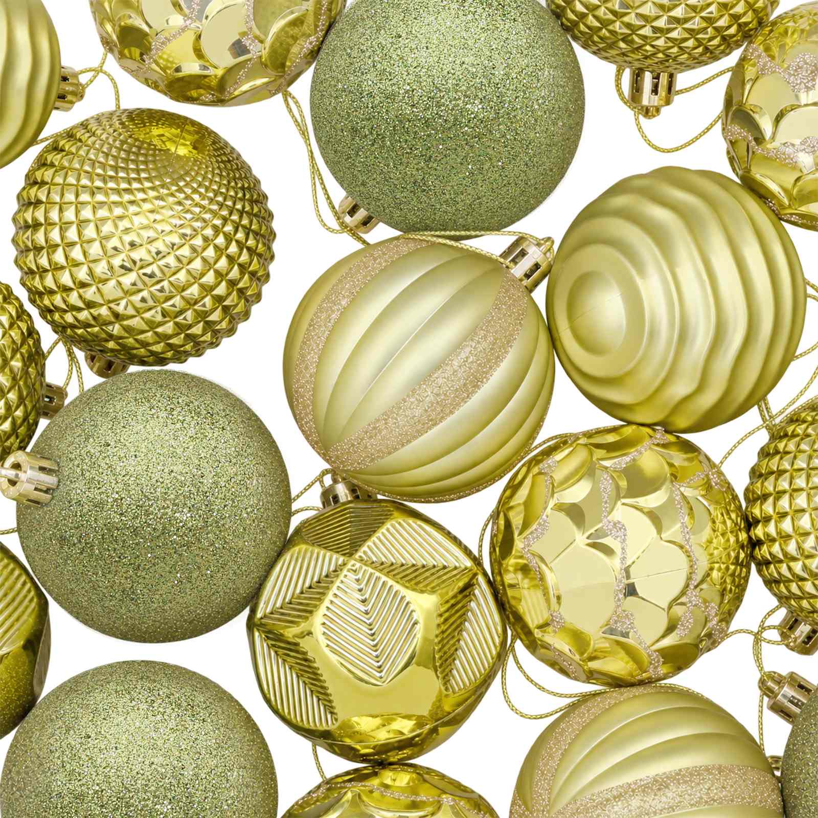 Set di Palline di Natale 36 pz Verde chiaro 6 cm Polistirolo