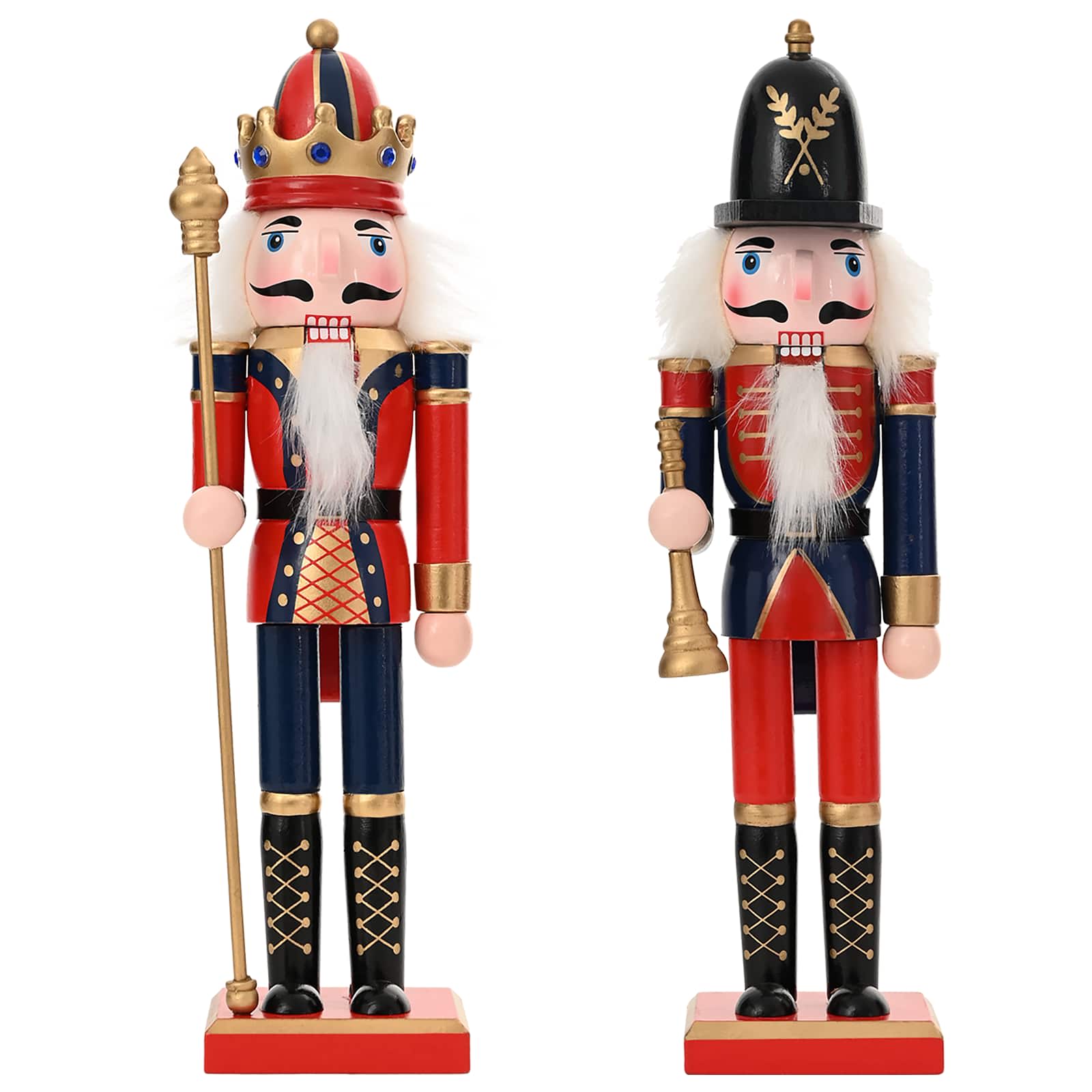 Schiaccianoci di Natale TURKU 2 pz Rosso e Nero 30 cm
