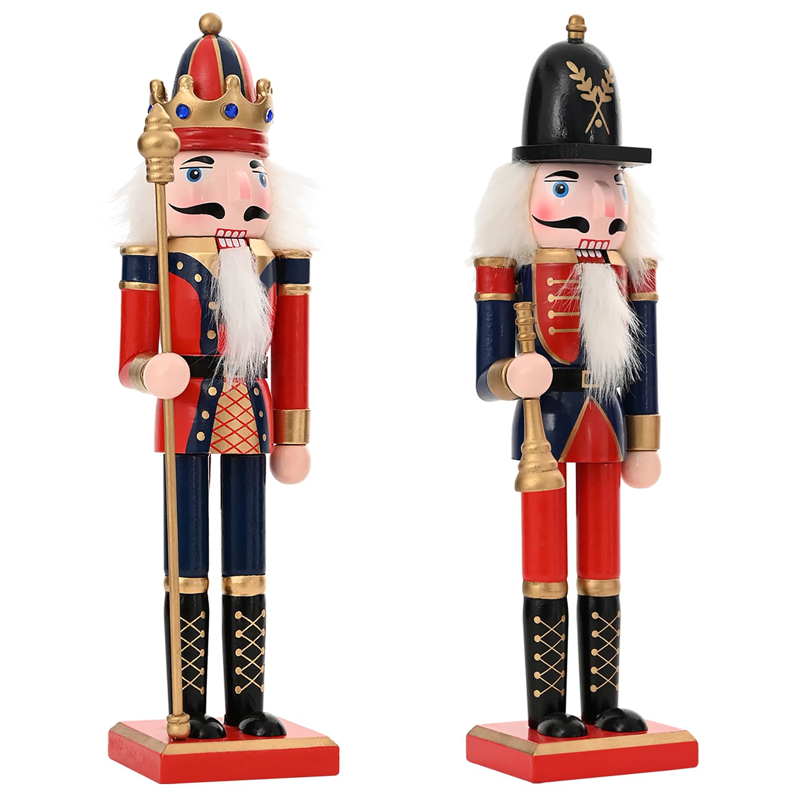 Schiaccianoci di Natale TURKU 2 pz Rosso e Nero 30 cm