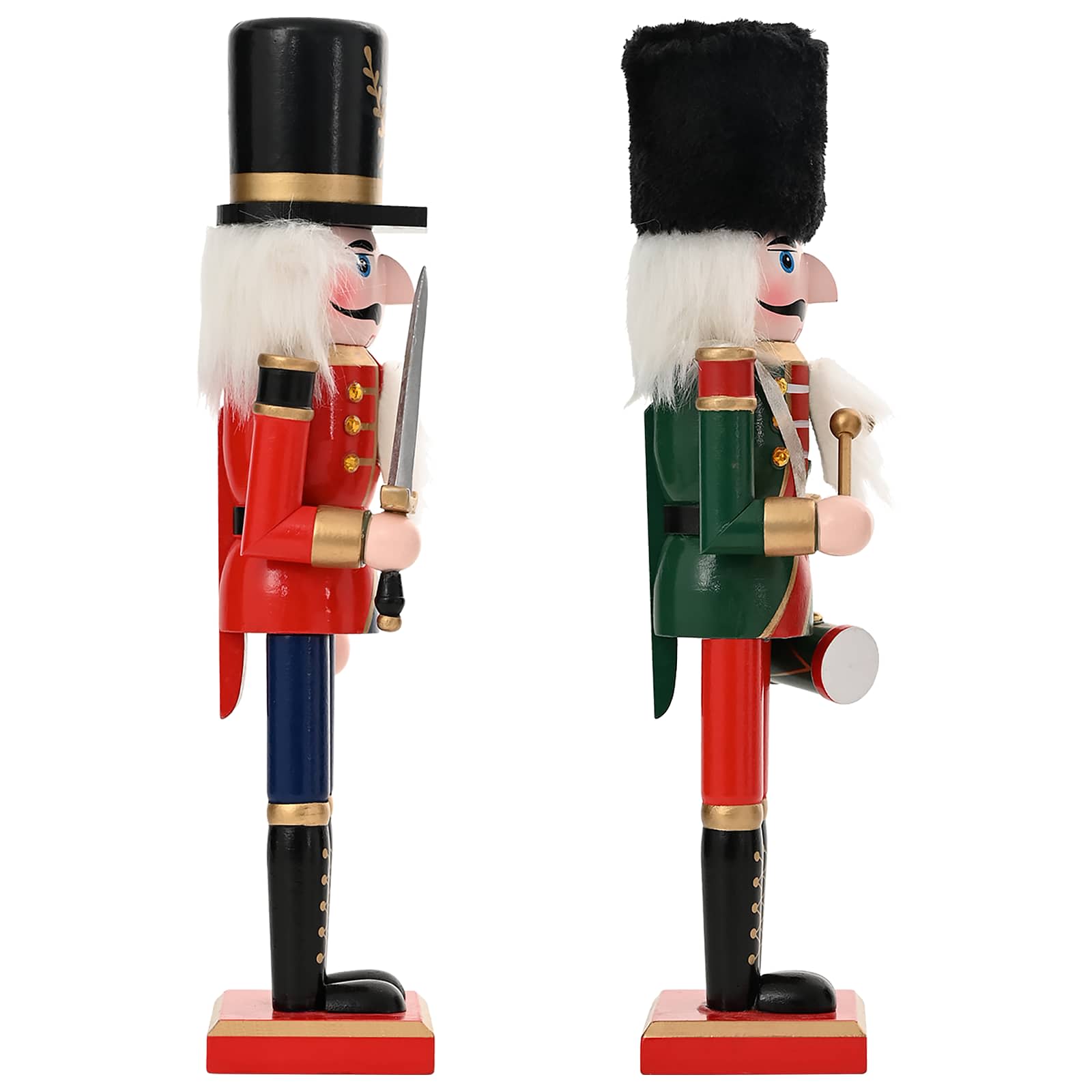 Schiaccianoci di Natale TURKU 2 pz Rosso e Nero 30 cm