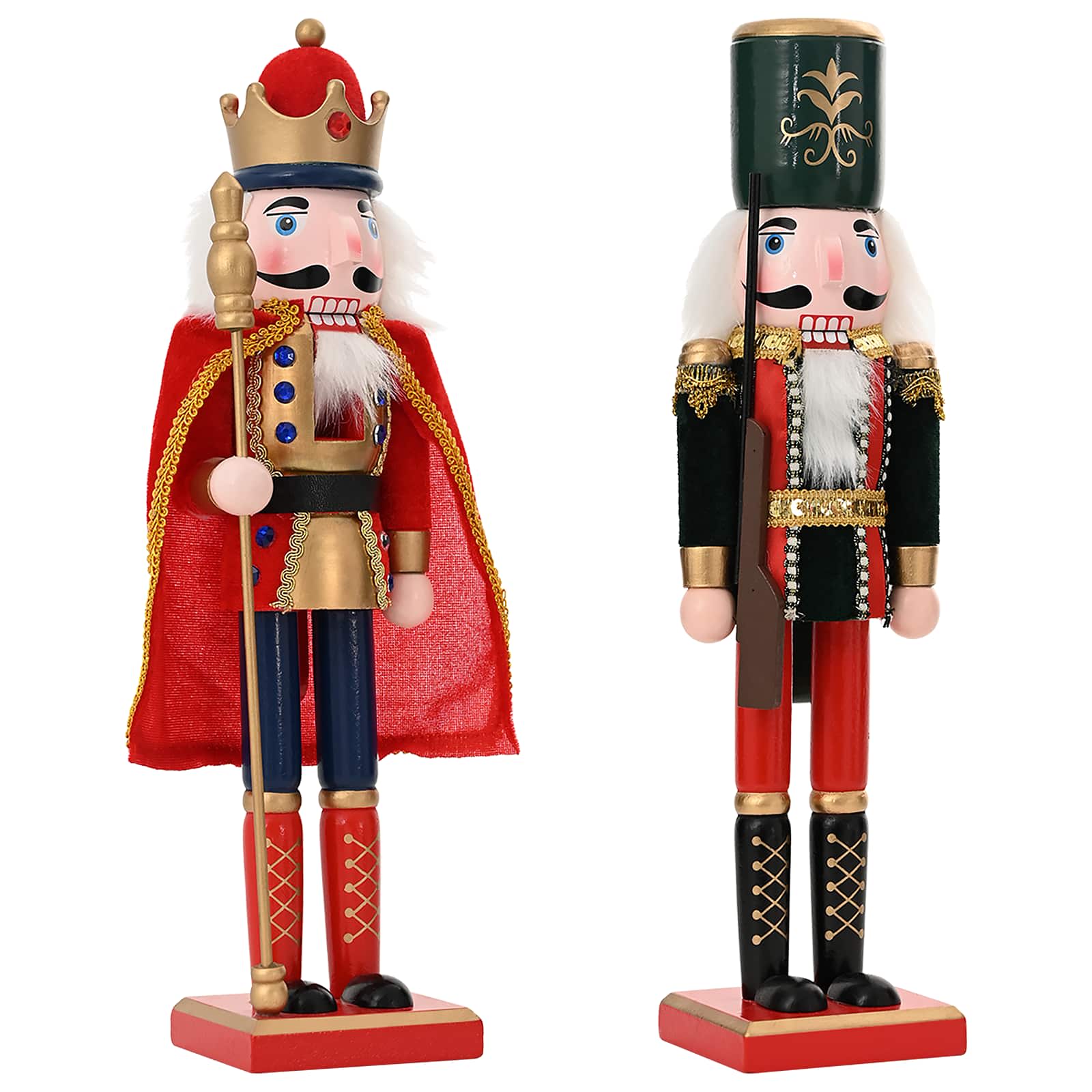 Schiaccianoci di Natale TURKU 2 pz Rosso e Nero 38 cm
