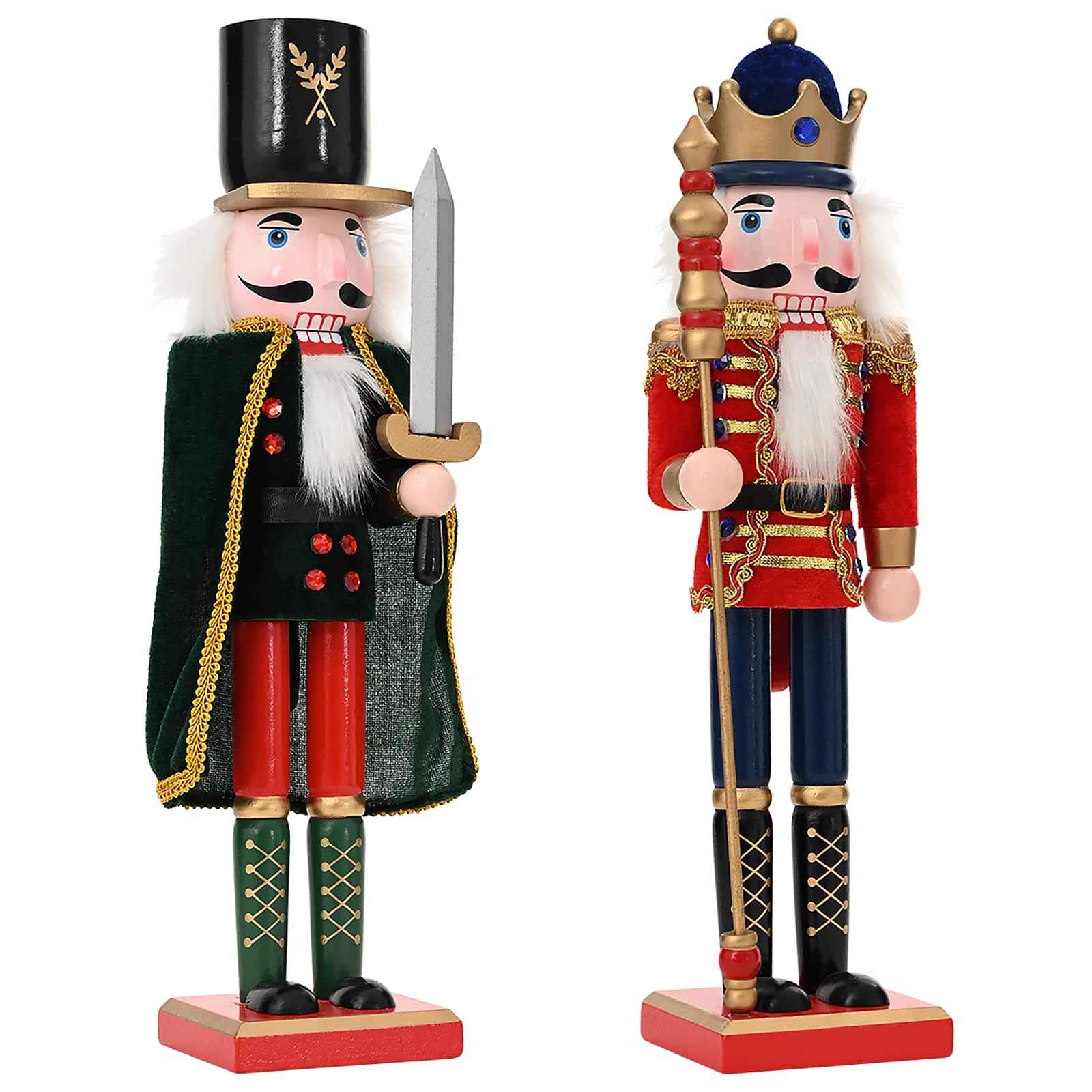 Schiaccianoci di Natale TURKU 2 pz Rosso e Nero 38 cm