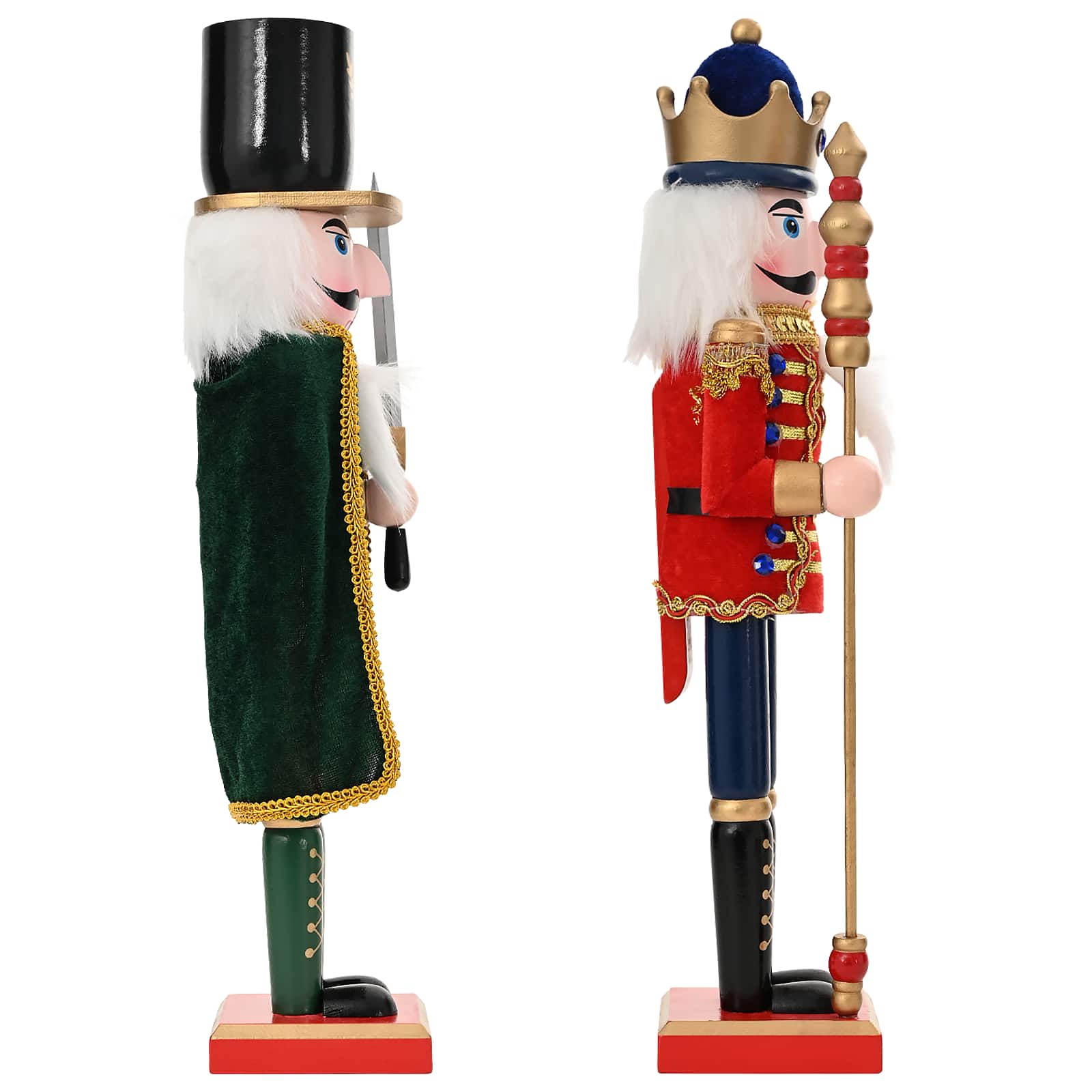 Schiaccianoci di Natale TURKU 2 pz Rosso e Nero 38 cm